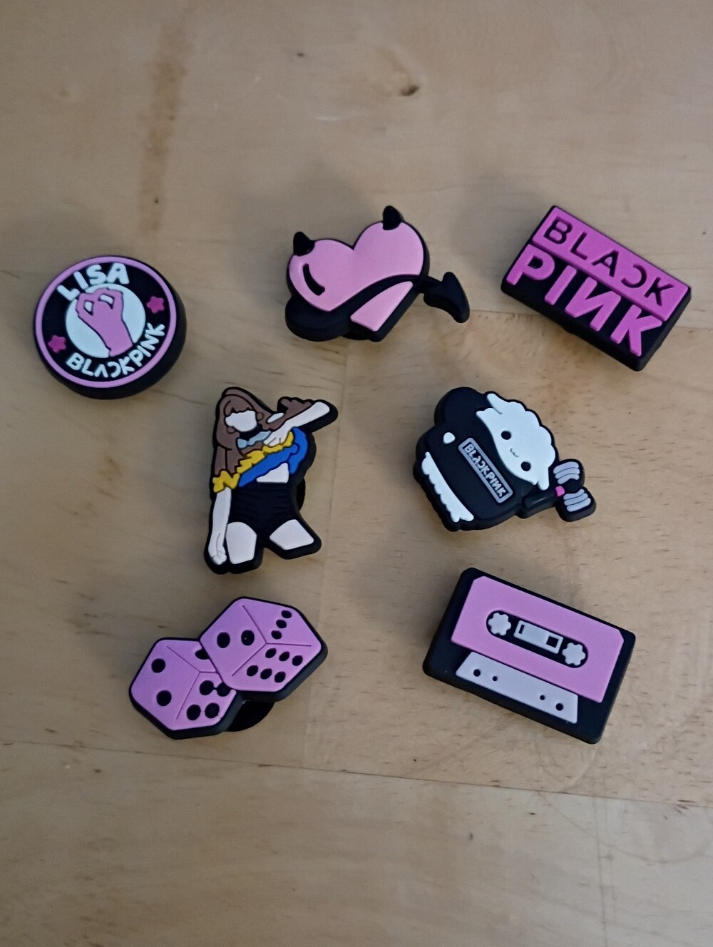 Jibbitz Croc Shoe Charms SET - BlackPink Lisa - New Shoe Charms Qty 7